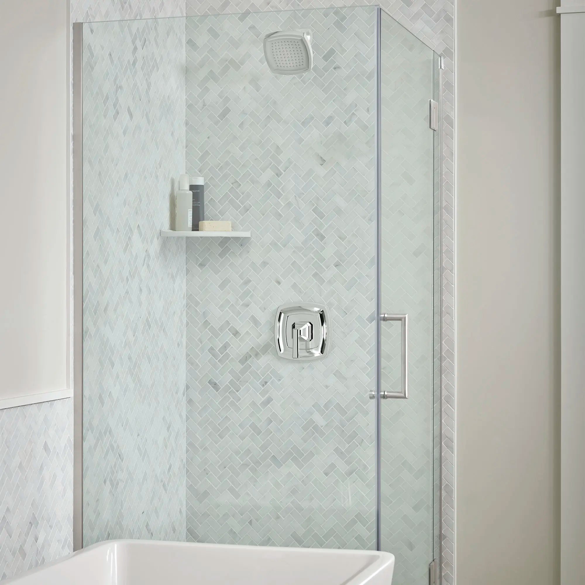 Crawford 1.8 GPM Water Saving Shower Trim Kit with Double Ceramic Pressure Balance Cartridge & Lever Handle - Perfect for Eco-Friendly Bathrooms & Water Conservation Homes