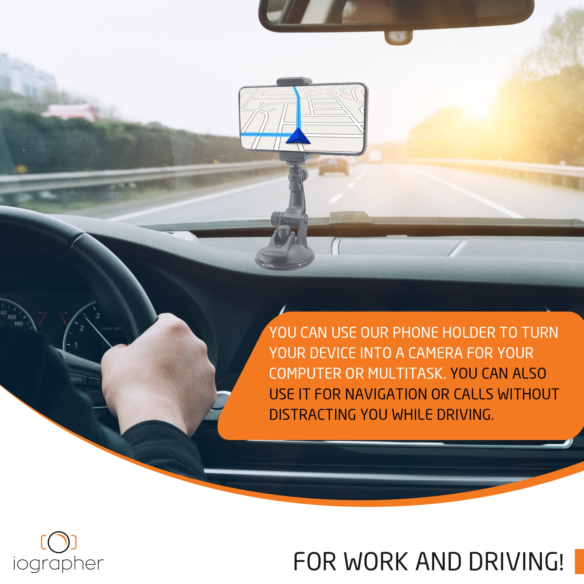 iOgrapher Suction Cup Mount for Smartphones & Cameras - Secure Hands-Free Video Recording for Vlogging, Live Streaming & Action Shots
