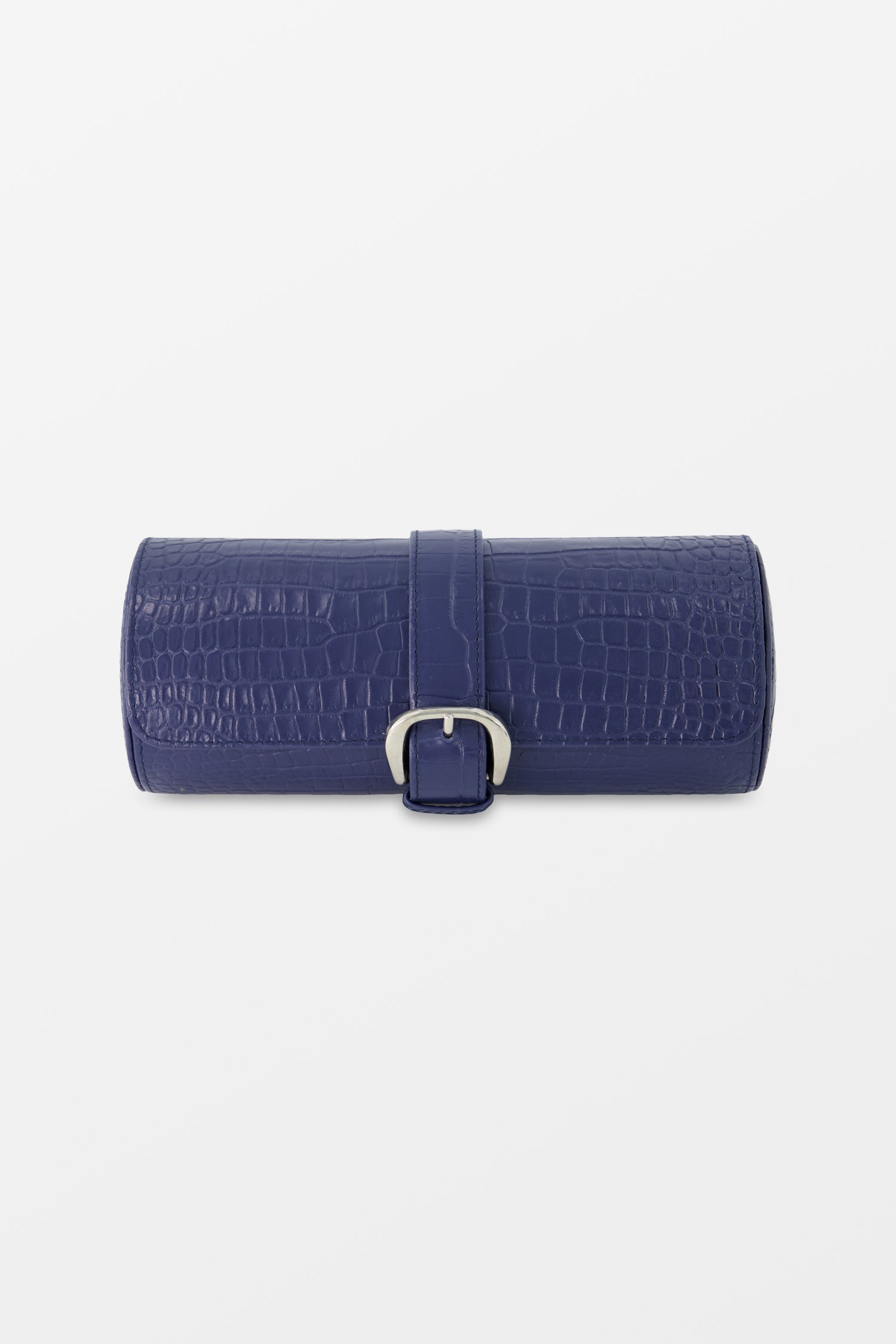 Brompton Three Watch Roll in Blue - Premium Leather Watch Case for Travel & Storage - Perfect for Watch Collectors & Enthusiasts