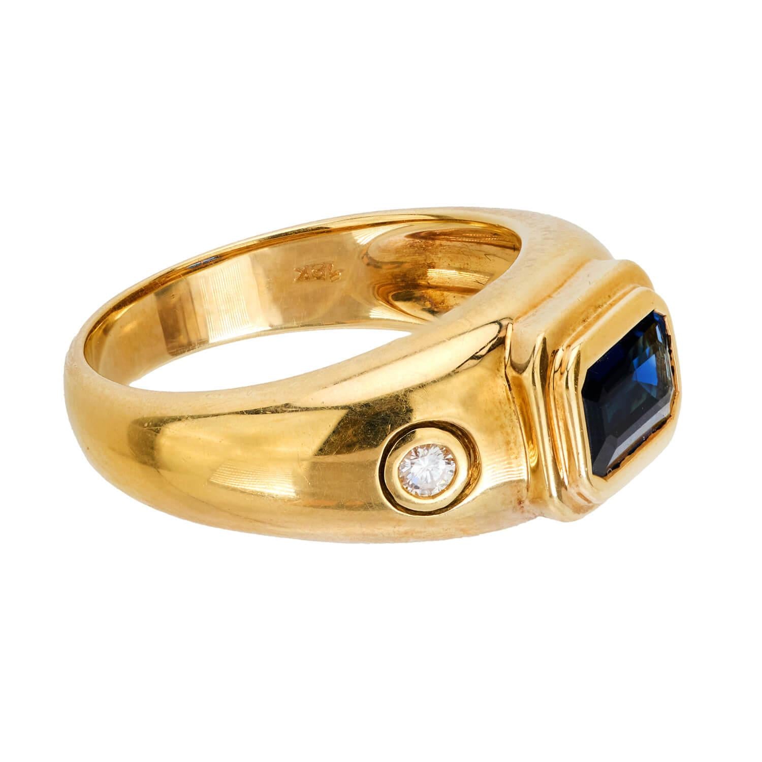 Exquisite Estate Sapphire & Diamond Three Stone Ring – Vintage Jewelry for Weddings, Anniversaries & Special Occasions