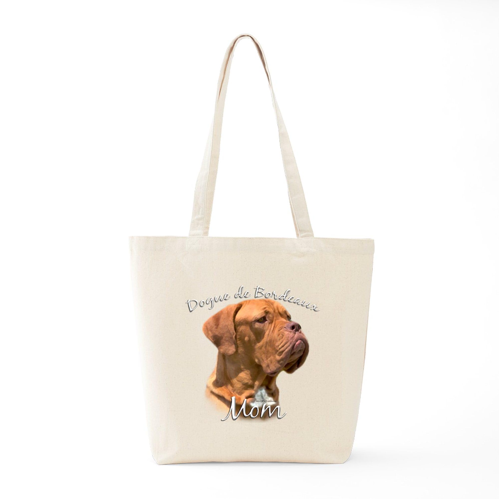 Dogue Mom2 Tote Bag - Natural Canvas Reusable Shopping Bag for Women | Eco-Friendly Grocery Tote, Beach Bag & Work Tote - Perfect for Shopping, Travel & Daily Use