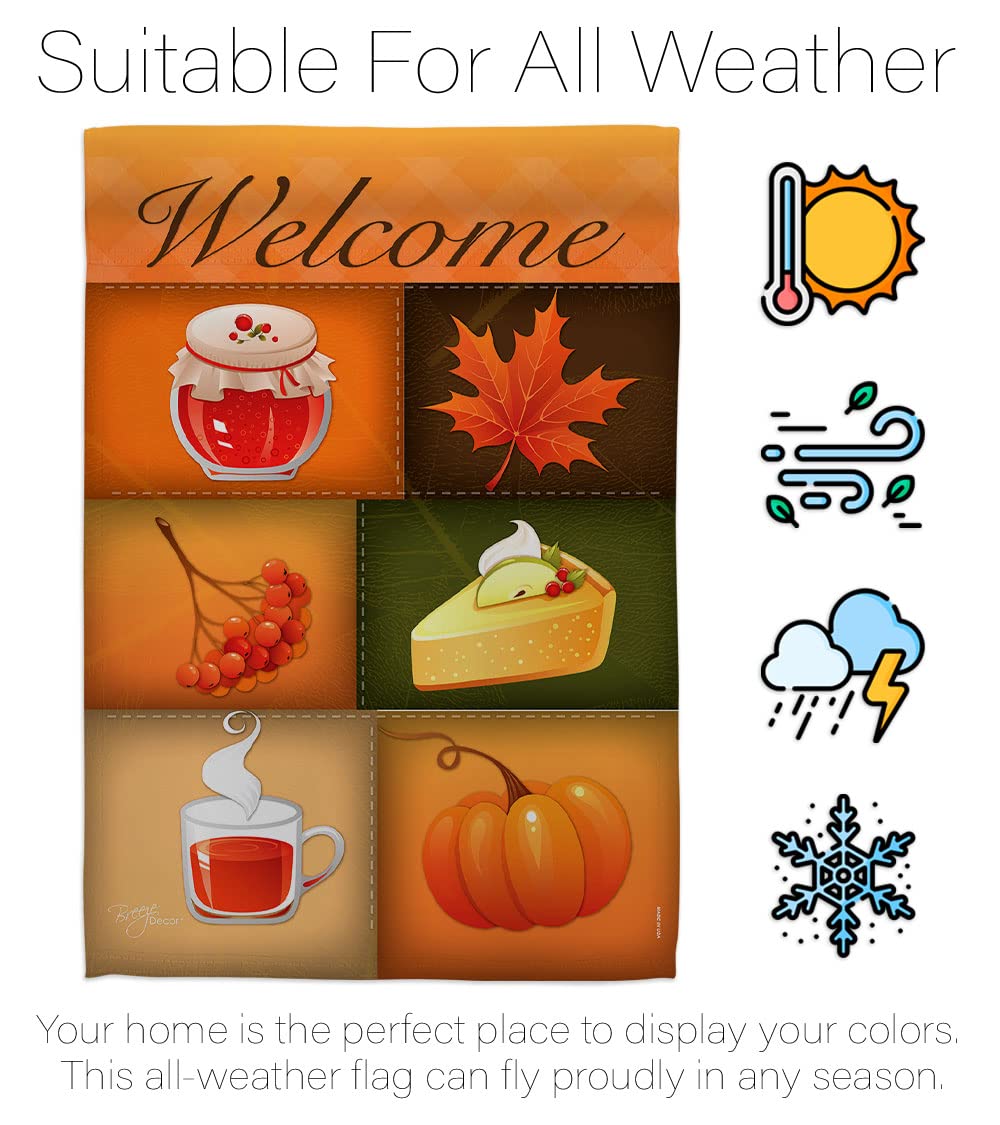 Fall Harvest Decor Flags Set - House & Garden for Autumn Decorating