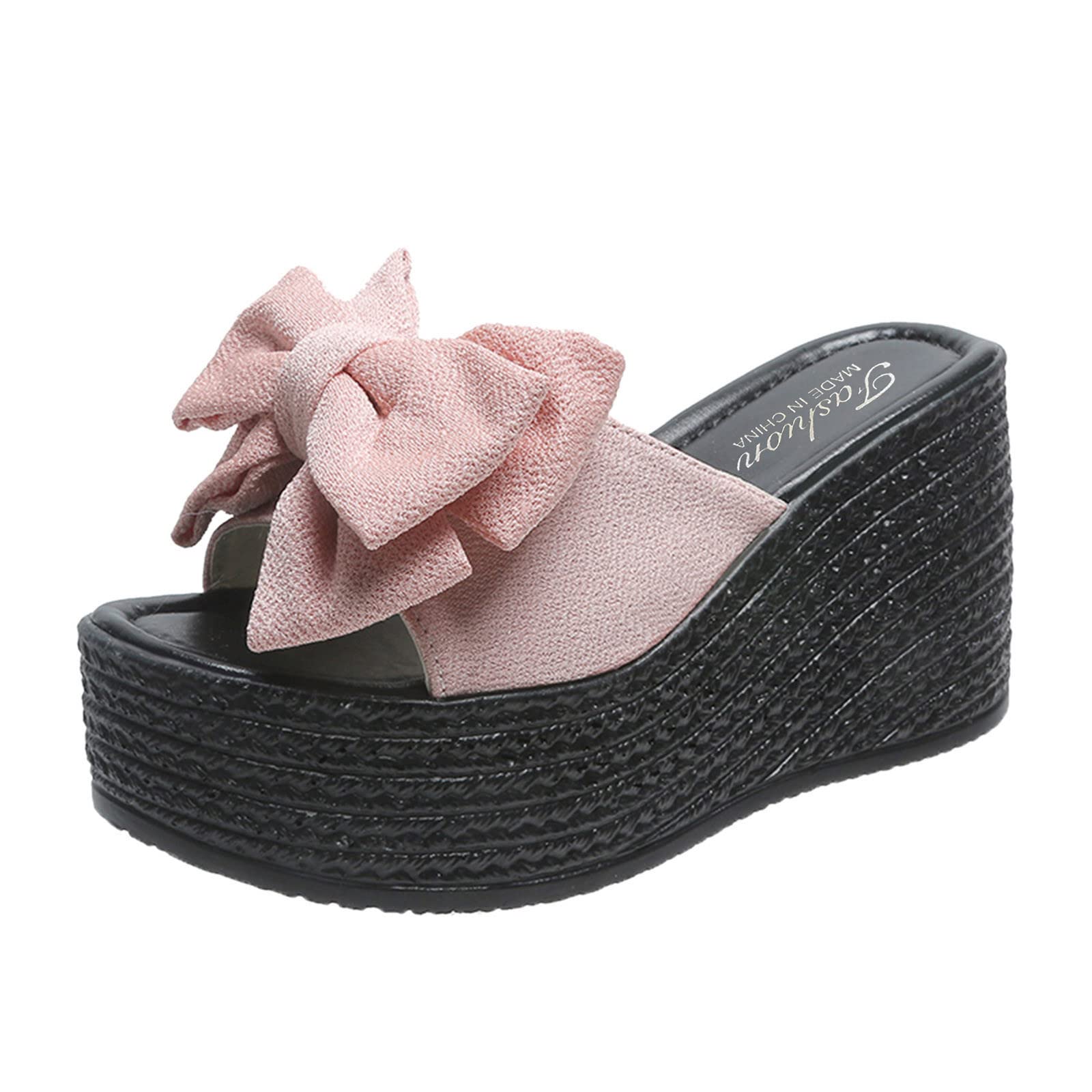 Women's Fashion Sequined Wedge Sandals - Comfortable Platform Fish Mouth Slippers for Casual Wear | Perfect for Summer Outings, Beach Vacations, and Everyday Styling