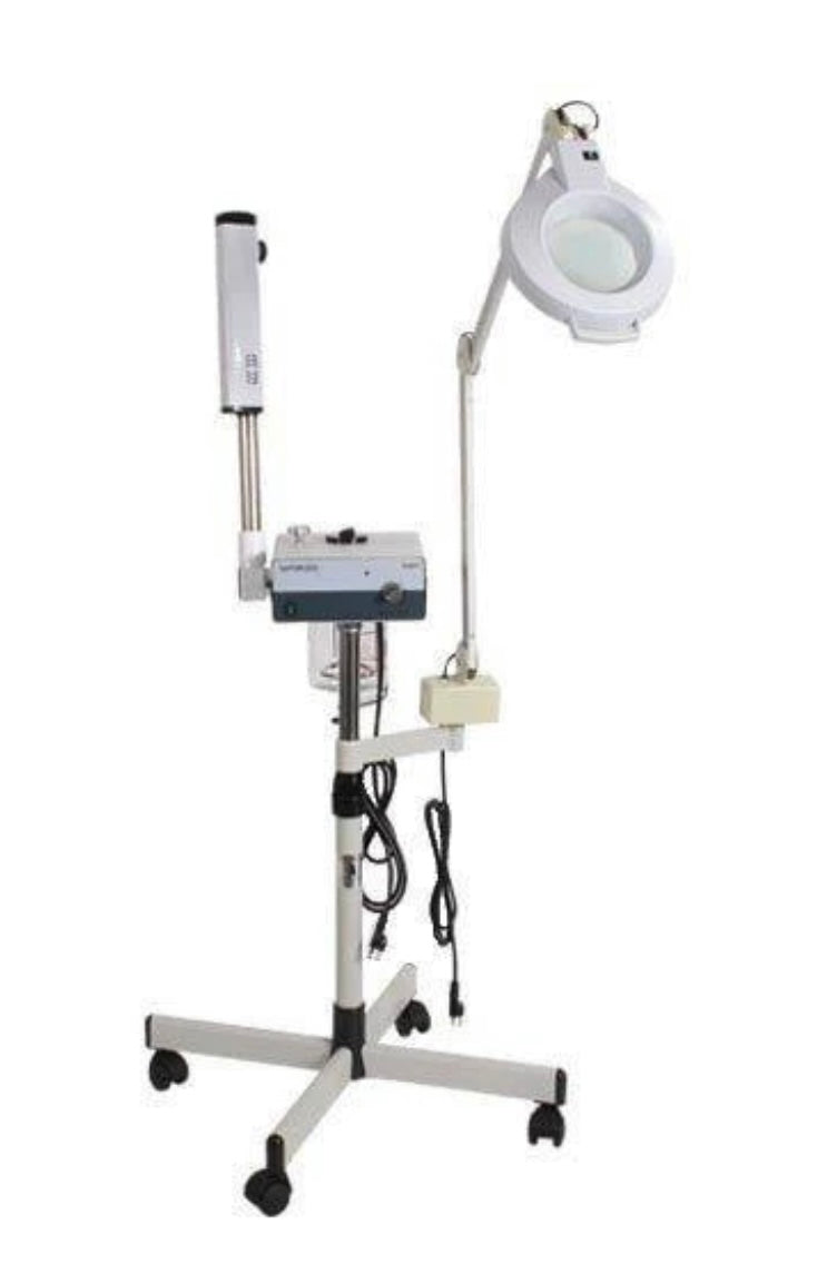 Professional Facial Steamer with Magnifying Lamp - 3-in-1 Skin Care Device for Deep Cleansing, Exfoliation & Hydration - Perfect for Home Spa, Acne Treatment & Blackhead Removal