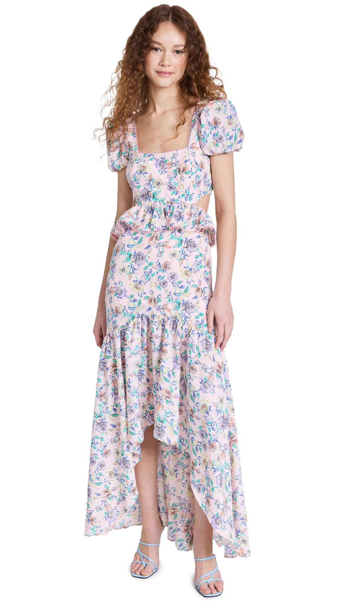 LIKELY Women's Shondra Dress - Flowy Midi Dress with Short Sleeves, Casual Summer Dress for Beach, Vacation, and Everyday Wear