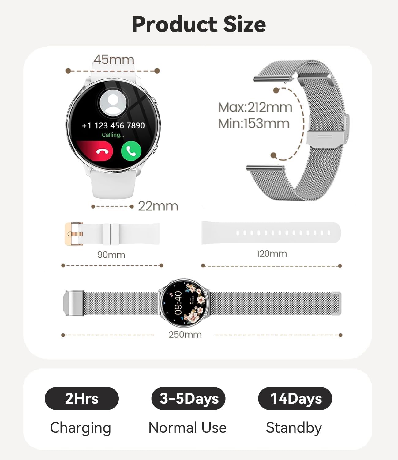 Smart Watch for Women - 1.39