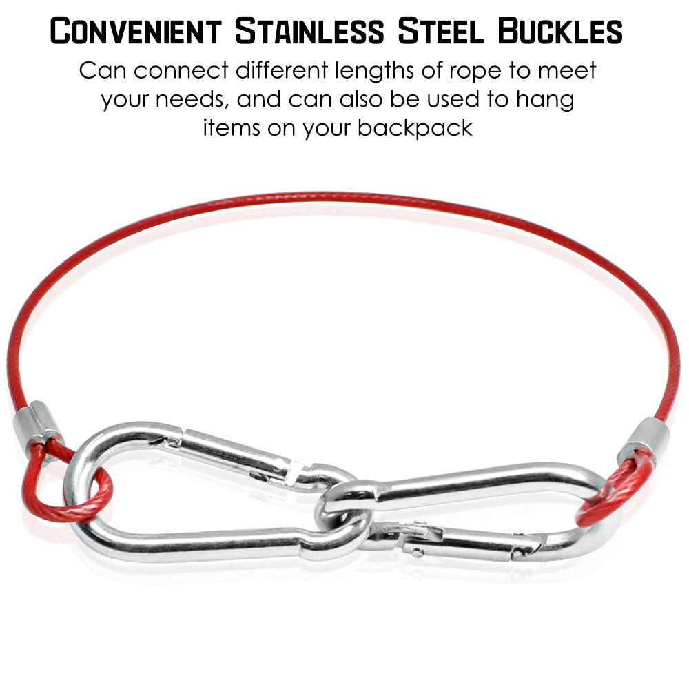 4 Pack Safety Tethers for GoPro & Cameras - Stainless Steel Lanyards for Outdoor Adventures