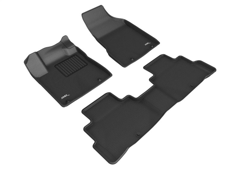 3D Maxpider Custom Fit All-Weather Floor Mats for 2019-2024 Nissan Murano - Kagu Black (Models R1 & R2) | Premium Car Floor Protection for Daily Commute & Family Road Trips