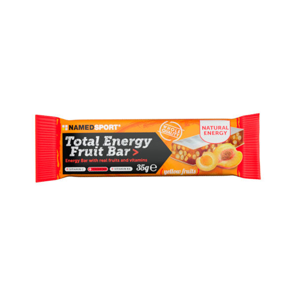 NamedSport Total Energy Fruit Bar 35g - Natural Yellow Fruits Snack for Hiking, Running & Workout - Boost Energy & Recovery