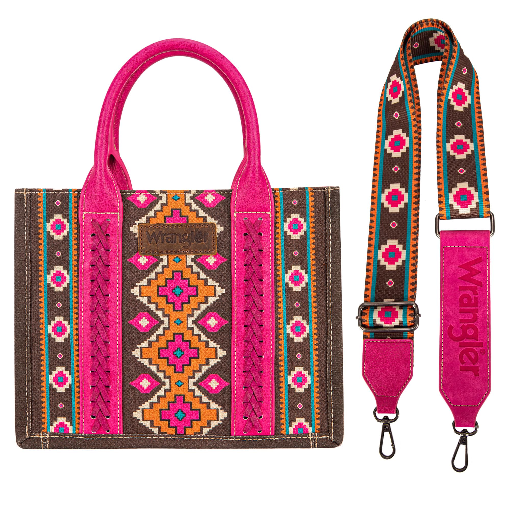 Wrangler Aztec Tote Bag for Women - Stylish Western Shoulder Purse & Handbag - Perfect for Work, Travel and Casual Outings