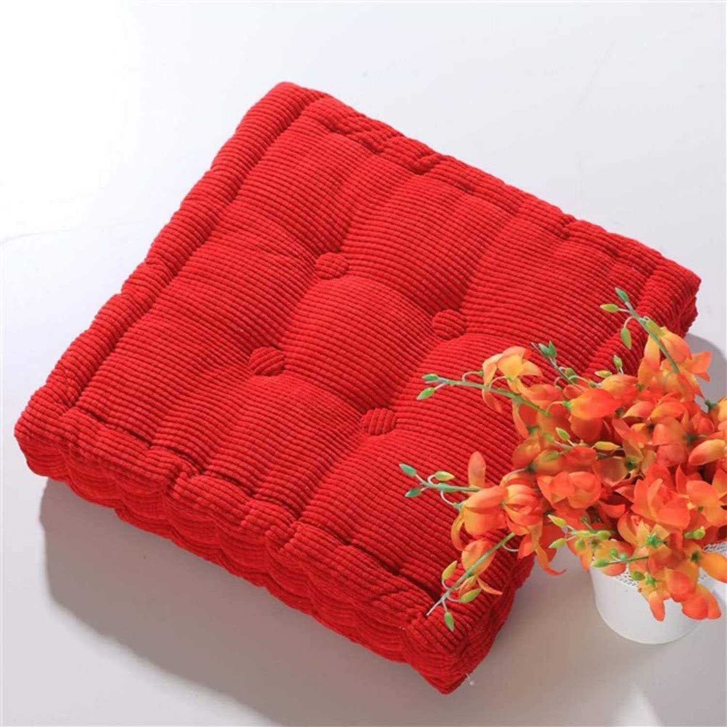 YSAGNZQ 16x16 Inch Padded Cushion Tatami Floor Mattress - Square Chair Seat Pads for Dining, Garden, Kitchen & Office - Comfortable 40x40cm Seat Cushion for Floor Sitting, Meditation & Relaxation