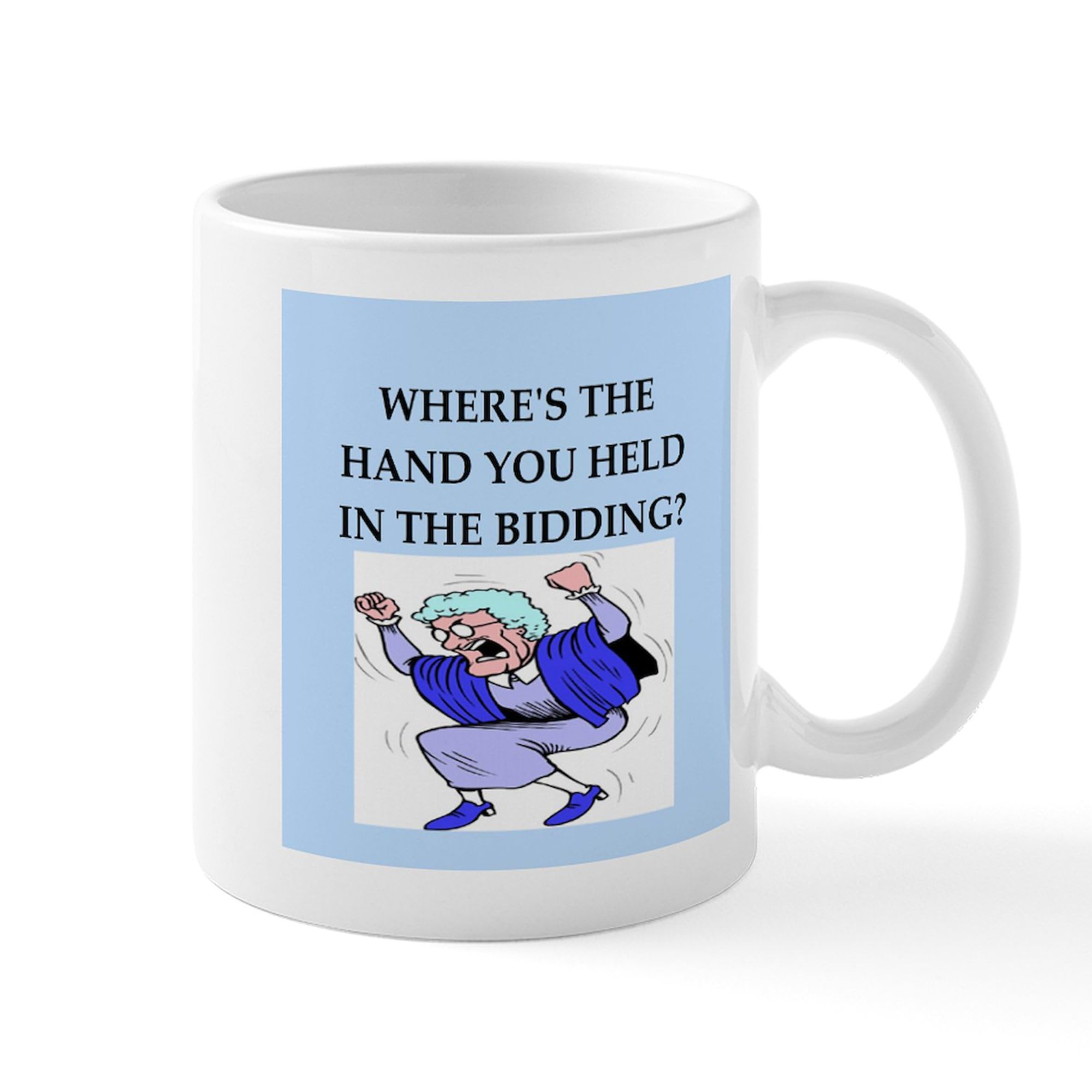 11 oz (325 ml) Ceramic Coffee Mug - Duplicate Bridge Design by CafePress | Perfect for Tea, Coffee & Hot Beverages at Home, Office or Gifts