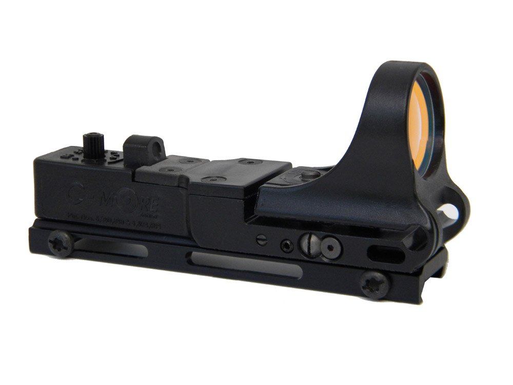 C-MORE Systems Railway Red Dot Sight - 2 MOA, 1x Magnification, Polymer Construction, Ultra Bright, Waterproof & All-Weather for Hunting, Shooting & Tactical Use | Lightweight Black Rifle Scope