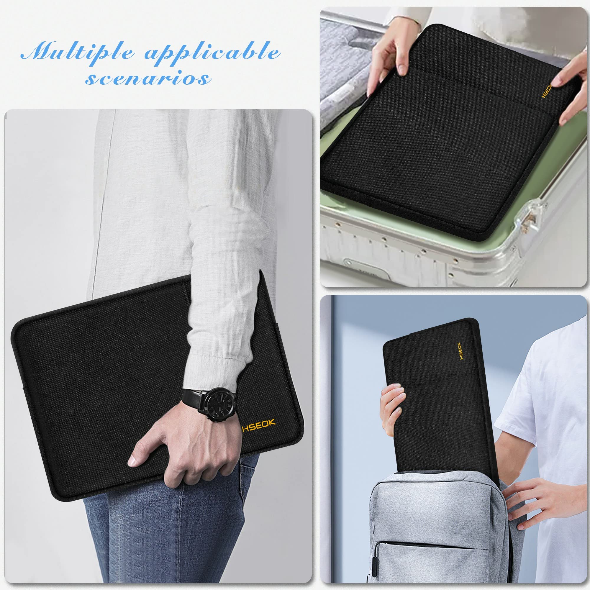 HSEOK 13.3-14 Inch Waterproof Laptop Sleeve Case - Compatible with MacBook Pro 14