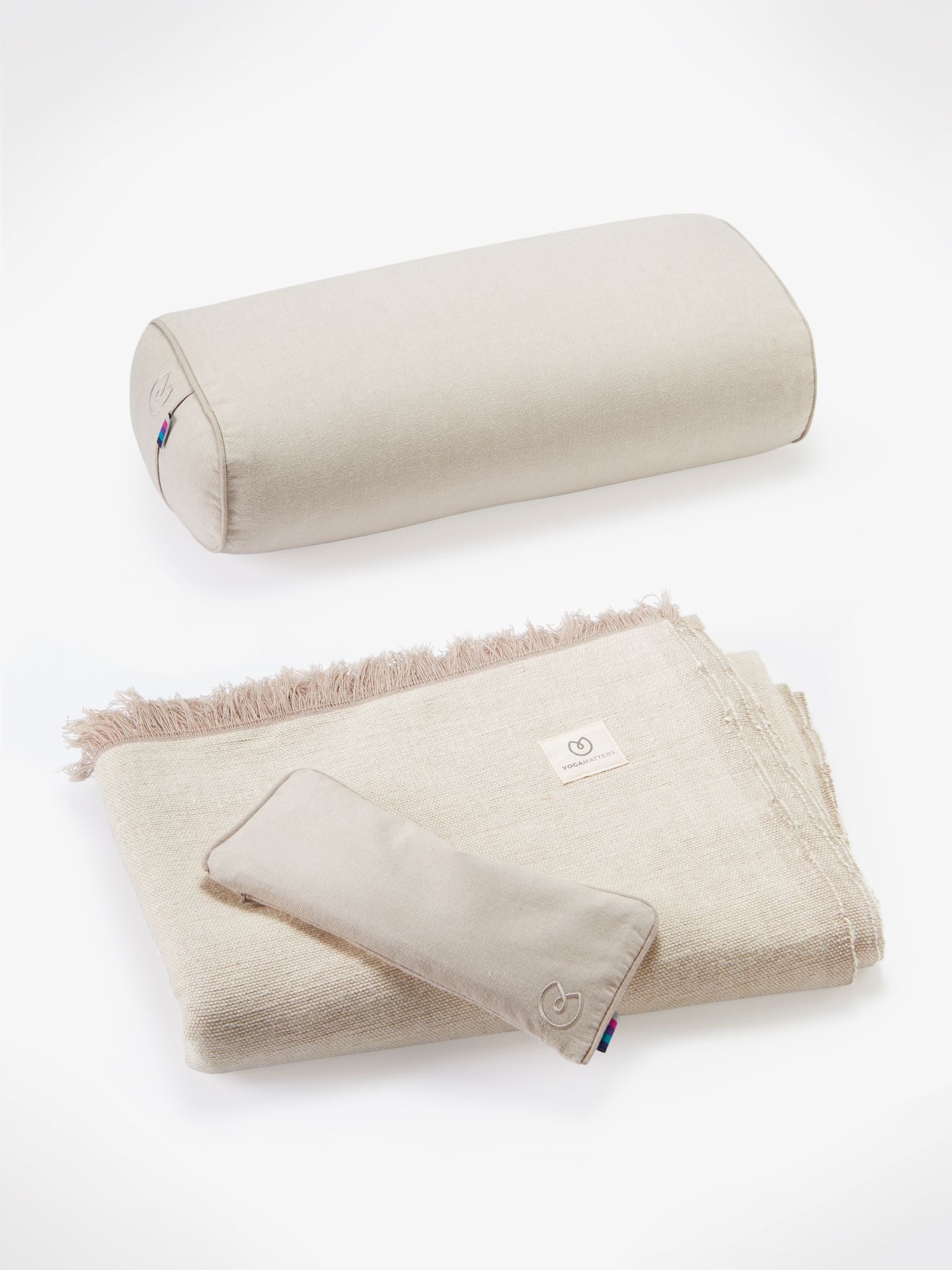 Organic Cotton Mini Meditation Kit for Yoga & Mindfulness - Portable Yoga Accessories for Home, Travel & Studio Practice