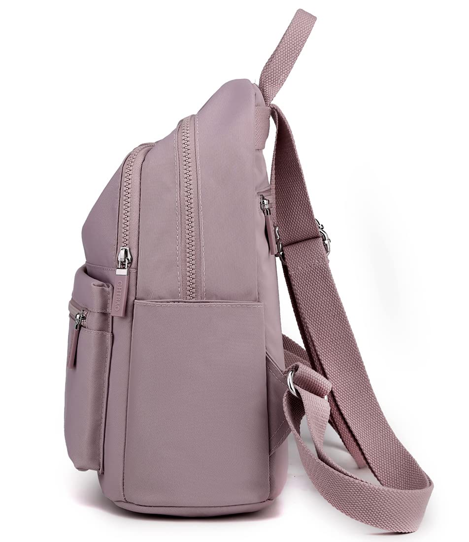 Collsants Small Backpack for Women - Light Purple Mini Nylon Backpack Purse | Stylish Daypack for Travel, Work & School Essentials
