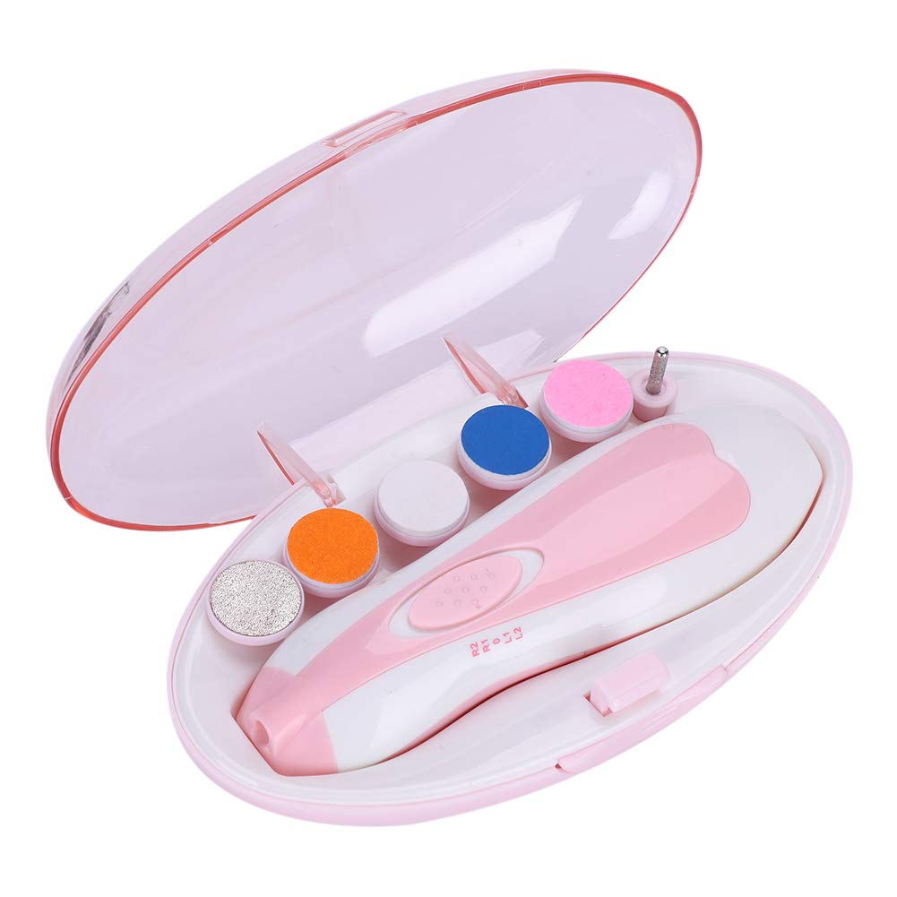 Safe Electric Baby Nail Trimmer & File Kit with LED Light - Gentle Toe & Fingernail Clippers for Newborns, Infants, Toddlers, Kids, Women & Adults | Perfect for Home Baby Care & Travel Manicure Set