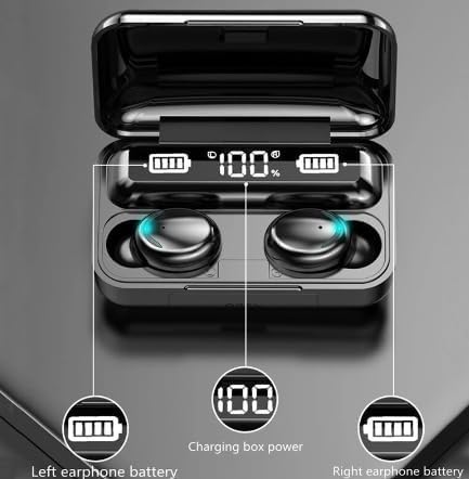 **Wireless Earbuds Bluetooth 5.3 with Touch Control, Noise Cancelling Headphones for Workout & Sports, HiFi Sound & LED Display Charging Case, IPX7 Waterproof Mini Earbuds - Perfect for Running, Gym & Travel**