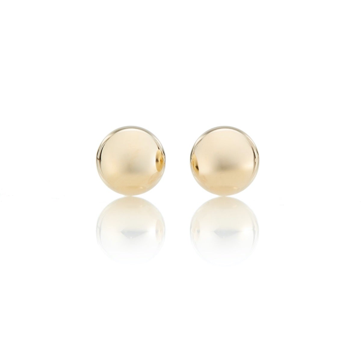 6mm Gold Ball Earrings for Women - 14K Solid Gold Stud Earrings - Minimalist Tiny Hoop Earrings for Everyday Wear, Gift, Party & Wedding
