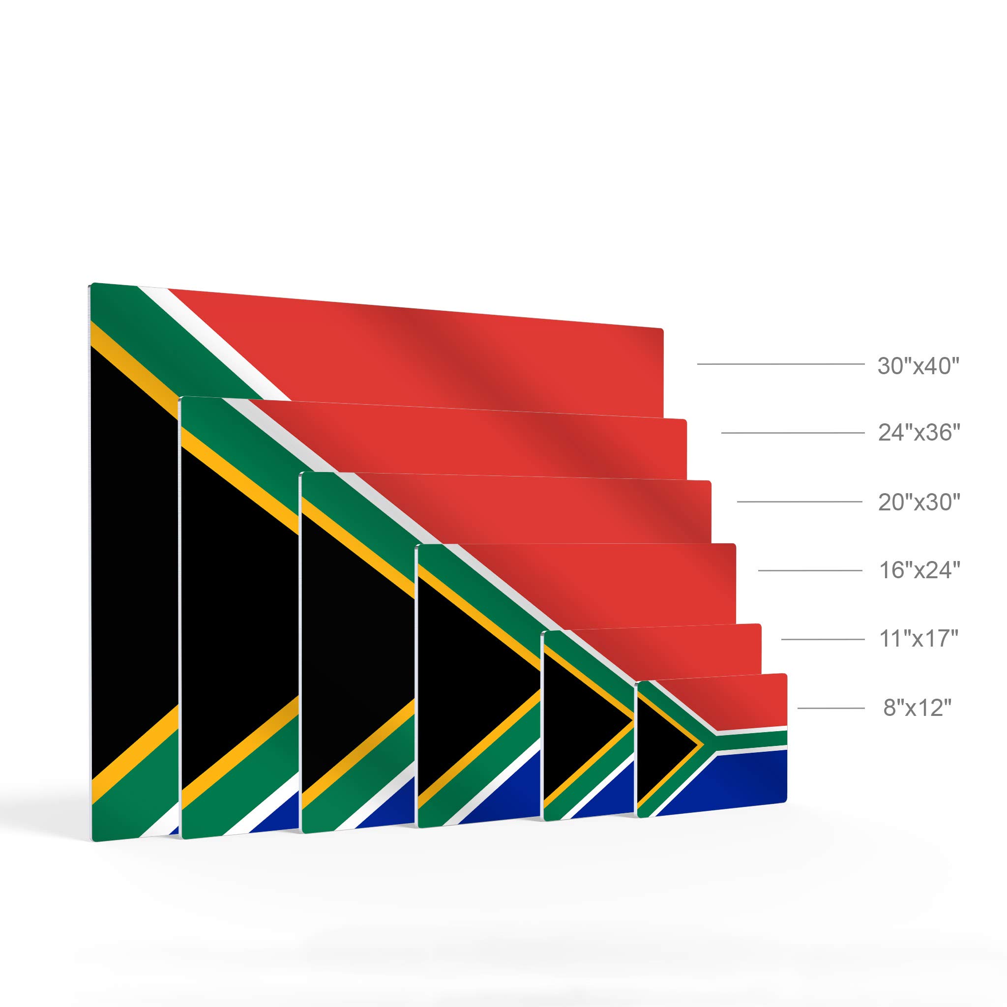 South Africa Flag Metal Wall Art - 16x24 Inch Ready to Hang, USA Made Modern Home Decor for Office, Living Room, Dorm, Bedroom & Man Cave | Perfect for Sports Bars, Game Rooms & Patriotic Displays