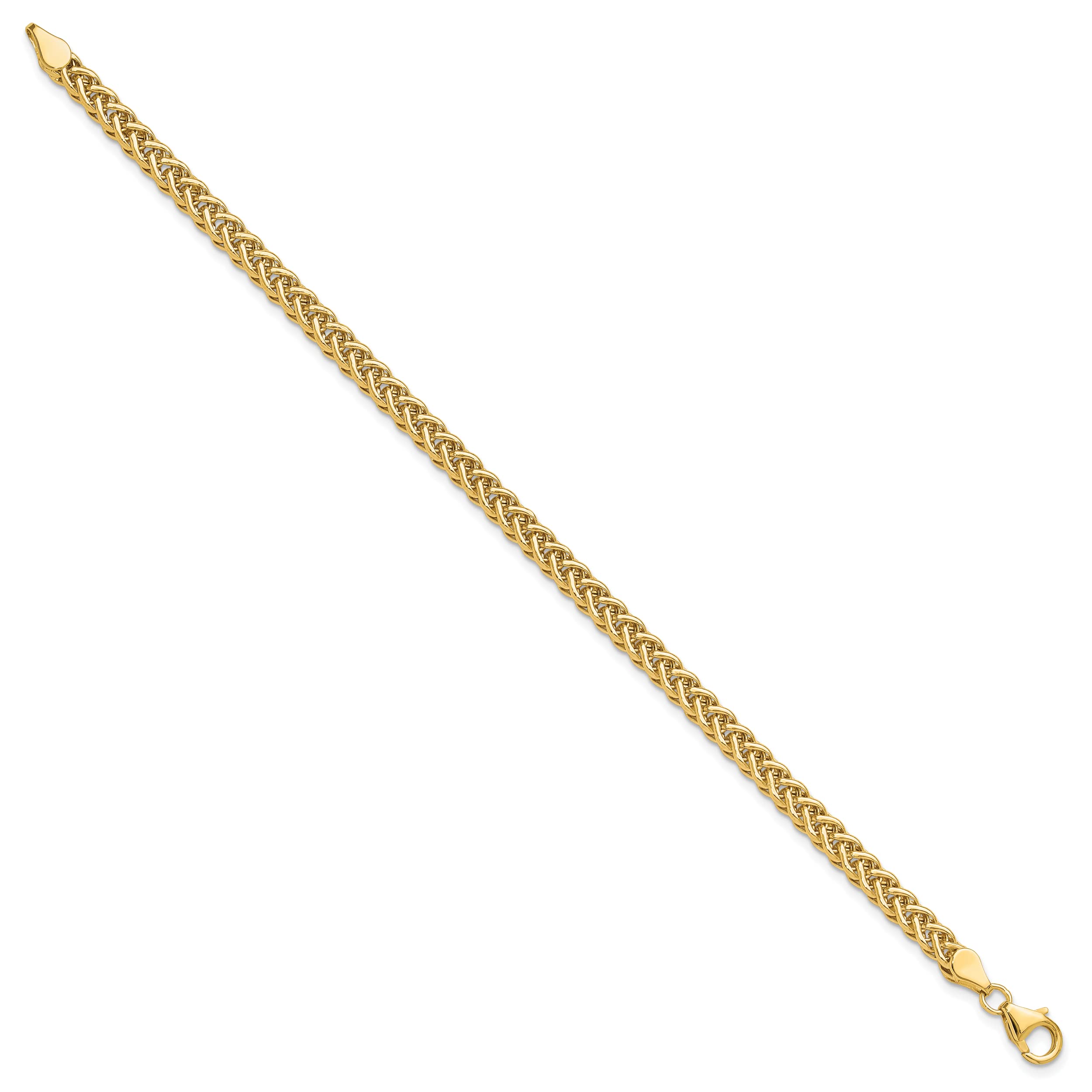 14k Yellow Gold Polished Fancy Link Necklace & Bracelet Set - Italian Made Jewelry for Women - Perfect for Weddings, Anniversaries & Special Occasions
