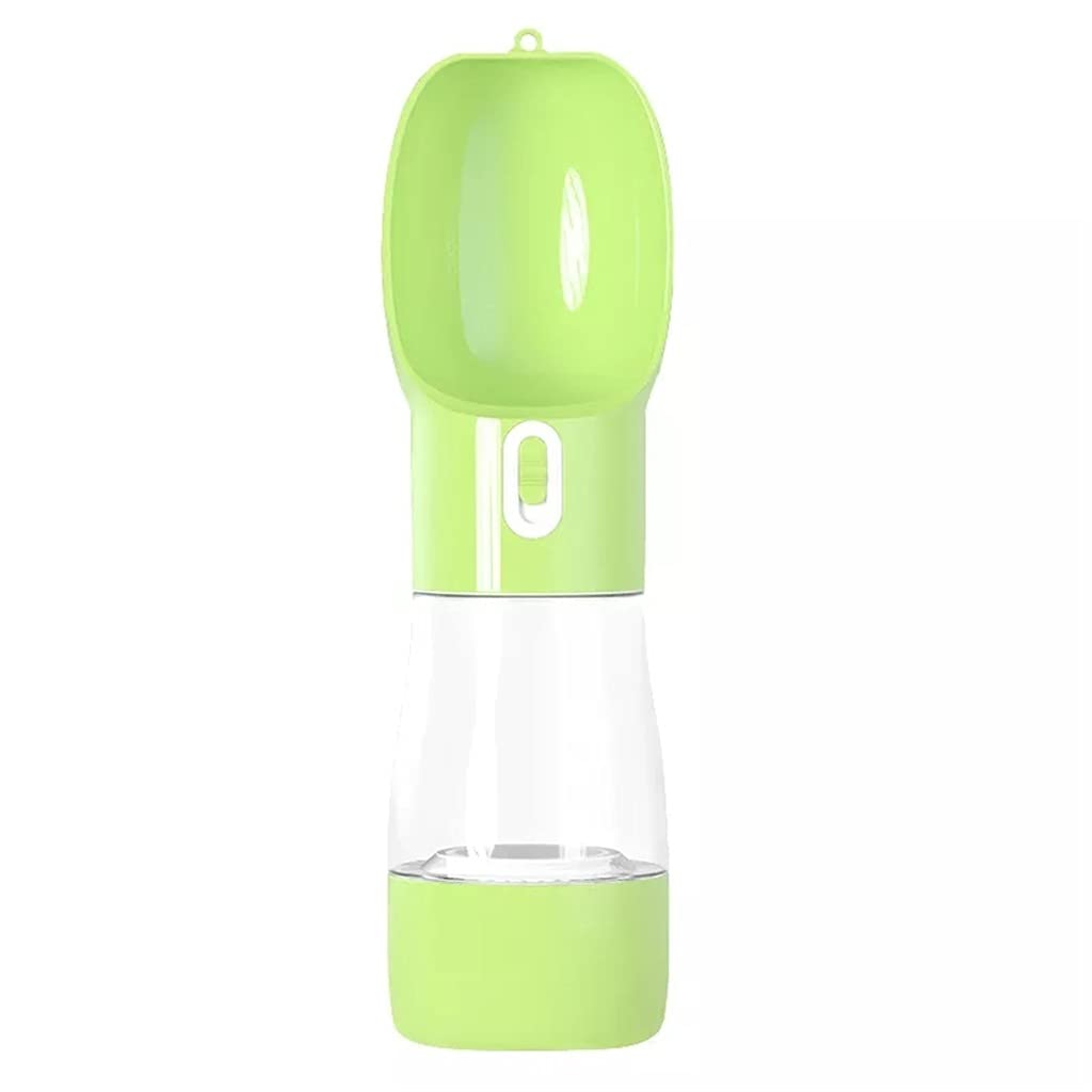 Portable Dog Water Bottle & Bowl for Outdoor Travel - White