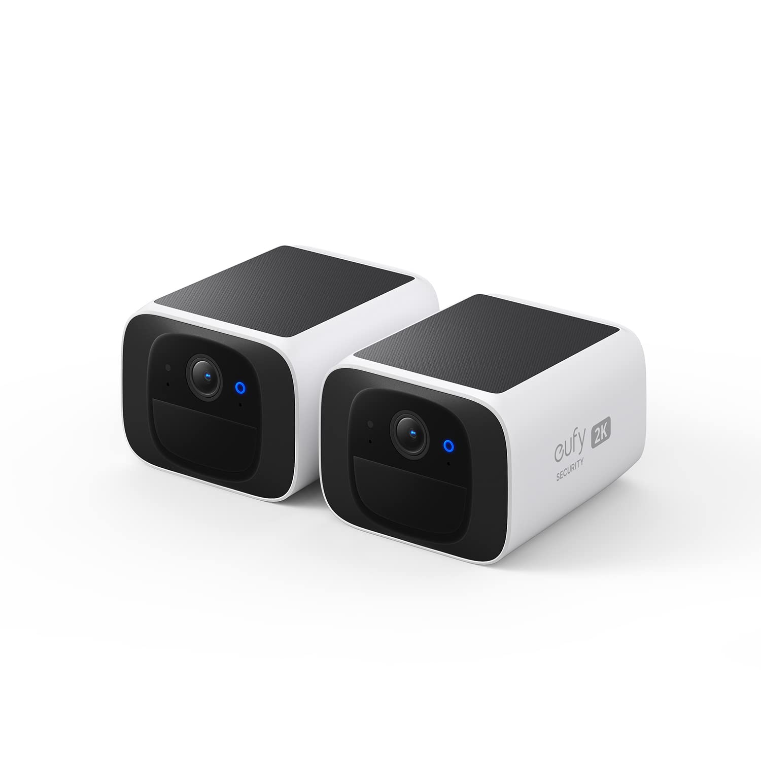 eufy Security S220 SoloCam 2-Cam Pack - Wireless Outdoor Solar Security Camera System with 2K Resolution, No Monthly Fees, 2.4GHz Wi-Fi & HomeBase 3 Compatibility | Always Powered Weatherproof Surveillance for Home, Garage & Backyard Security
