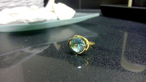 14K Gold Filled Aquamarine Prong Setting Ring - March Birthstone, Wedding & Cocktail Ring | Elegant Gemstone Jewelry for Special Occasions & Gifts