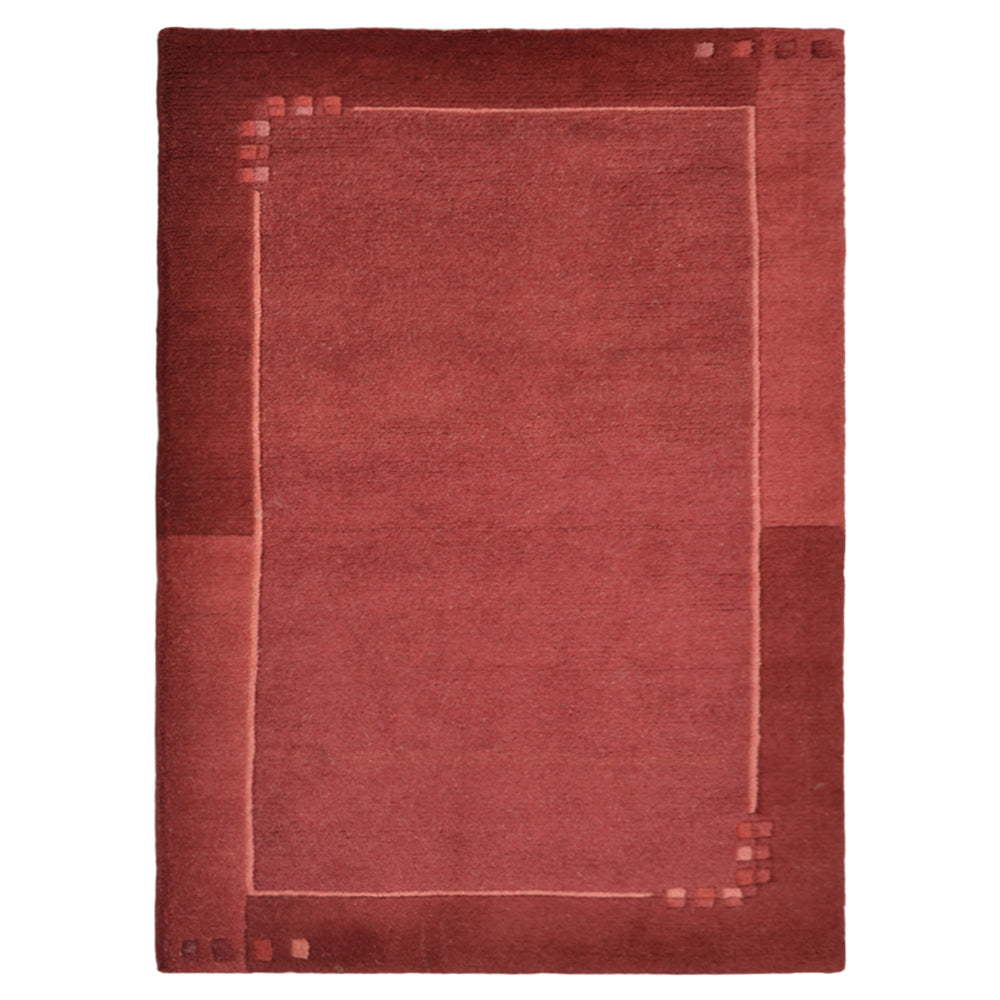Handmade Bold Hand Knotted Wool Rug - Bohemian Style Area Rug for Living Room, Bedroom & Home Decor