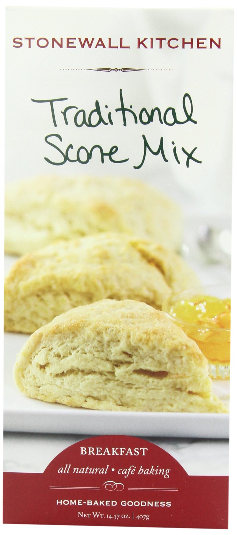 Stonewall Kitchen Traditional Scone Mix - 14.37 oz Box | Easy Homemade British Scones for Breakfast, Tea Time & Special Occasions