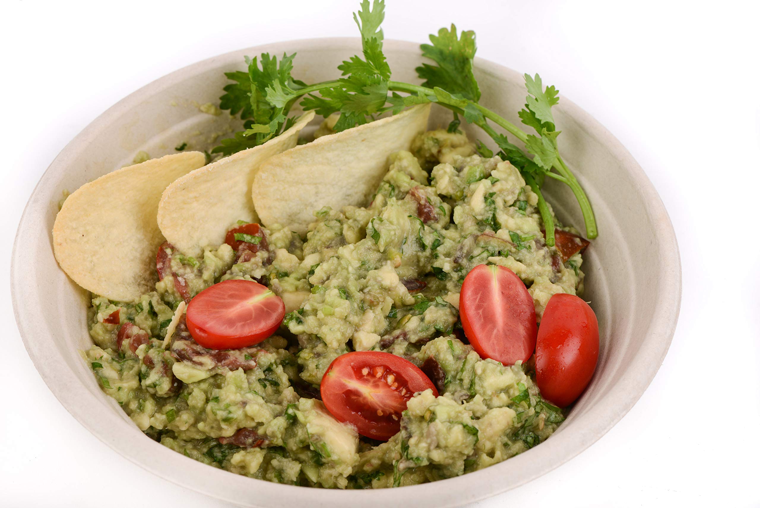 600 Count Eco-Friendly 24oz Round Disposable Bowls - Compostable Sugarcane Bagasse & Bamboo Fiber Bowls for Parties, Picnics, Takeout - Sturdy Plastic-Free Alternative for Eco-Conscious Consumers