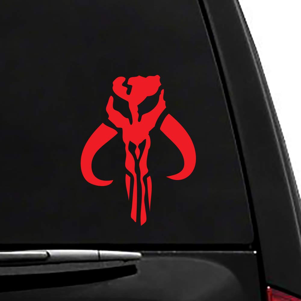 Mandalorian Mythosaur RED Vinyl Vehicle Sticker - Durable Car Decal for Star Wars Fans, Bumper Sticker for Trucks, Cars & Motorcycles - Perfect for Cosplay, Gifts & Fan Collections