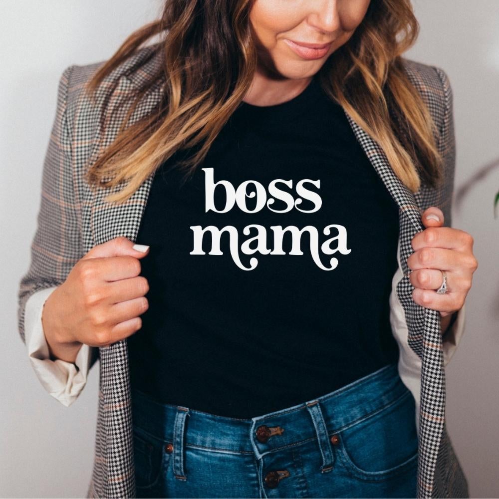 Boss Mama T-Shirt - Stylish & Comfortable Women's Graphic Tee for Moms - Perfect for Casual Wear, Work, and Everyday Outfits