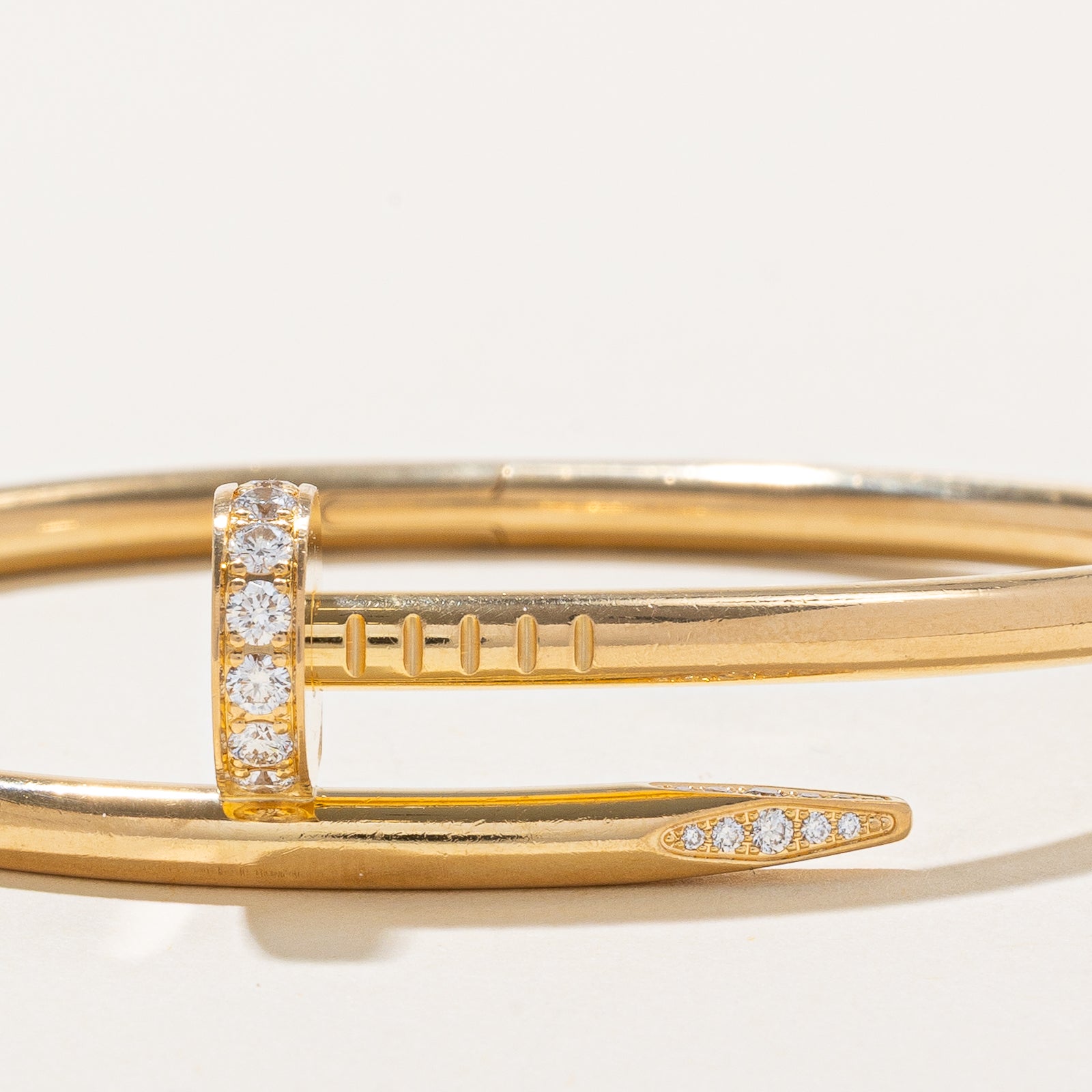 Cartier Juste un Clou Diamond Bracelet - Classic 18K Gold Bangle with 30.57ctw Diamonds | Luxury Jewelry Gift for Women | Perfect for Weddings, Anniversaries & Special Occasions