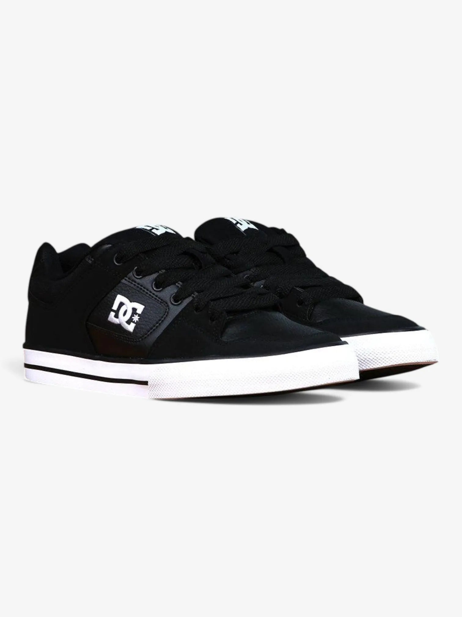 DC Pure Black & White Skate Shoes - Lightweight Comfort for Men & Women - Perfect for Skateboarding, Streetwear & Casual Fashion