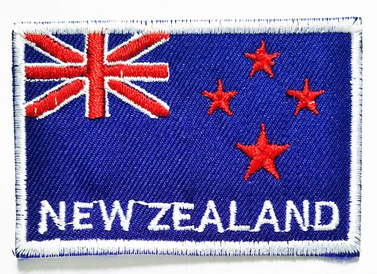 New Zealand Flag Iron On & Sew On Patch - National Emblem Applique for Clothes, Jackets, T-Shirts, Jeans & Backpacks - Perfect for DIY Crafts, Costumes & Patriotic Fashion