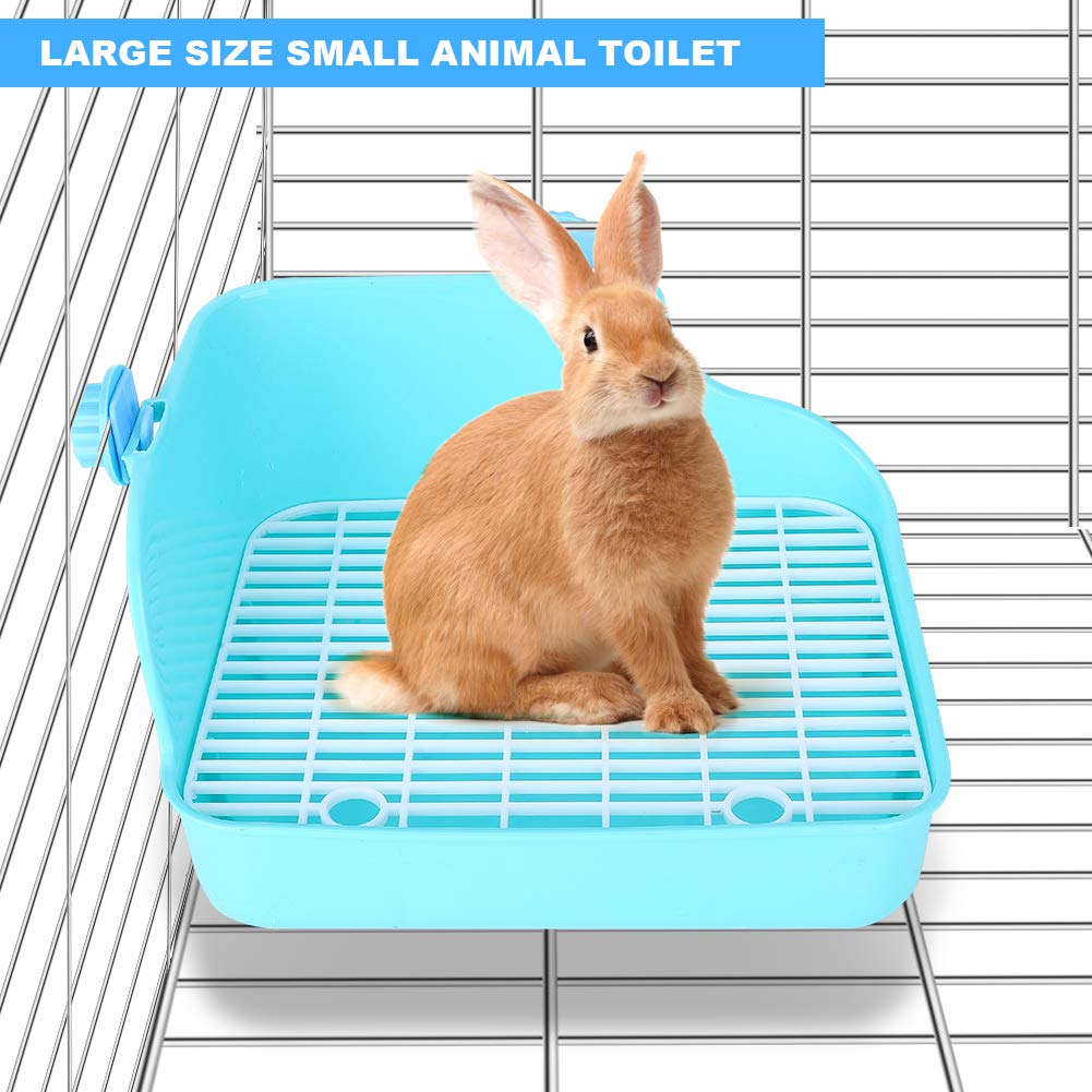 Sturdy Rabbit Litter Box Toilet - Durable Small Animal Litter Pan for Rabbits, Guinea Pigs, Chinchillas & Ferrets - Perfect for Cage Training and Indoor Pet Care