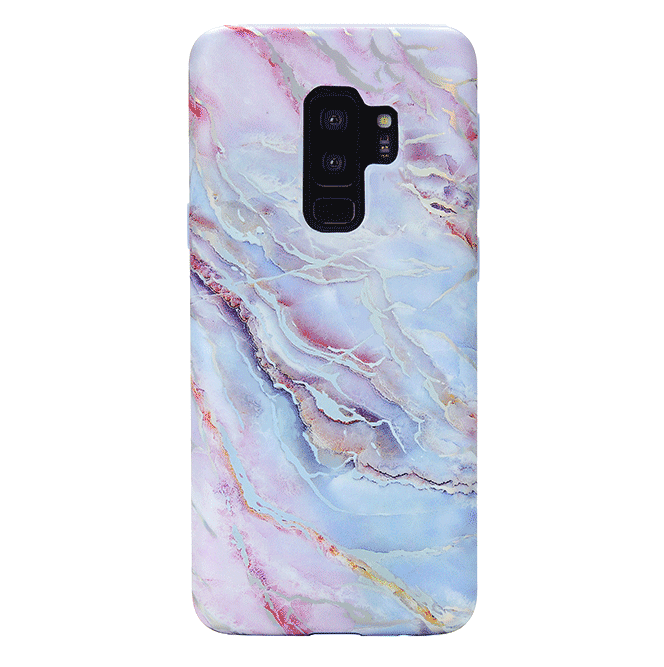 Holo Moonstone Marble Samsung Galaxy Phone Case - Protective Cover for Galaxy S21/S22/S23 Series - Stylish Glitter Design for Everyday Use & Special Occasions