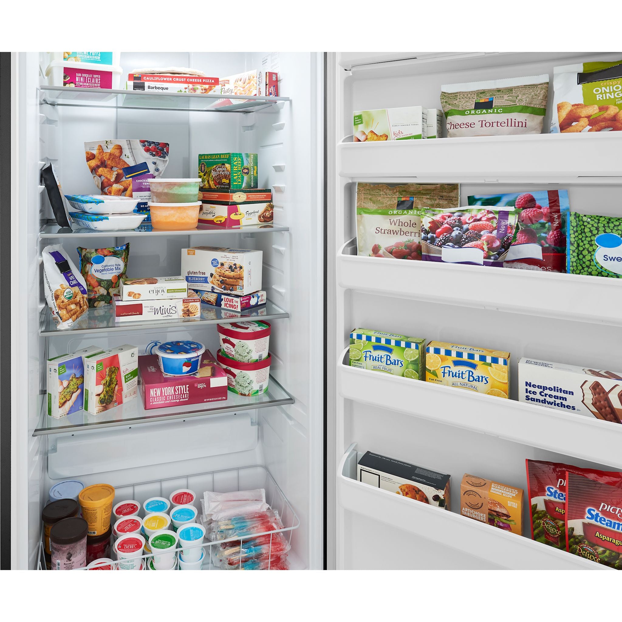 Frigidaire FRUF2020AN 20.6 Cu. Ft. Upright Freezer with Adjustable Shelves - Energy Efficient Home & Garage Deep Freezer for Long-Term Food Storage