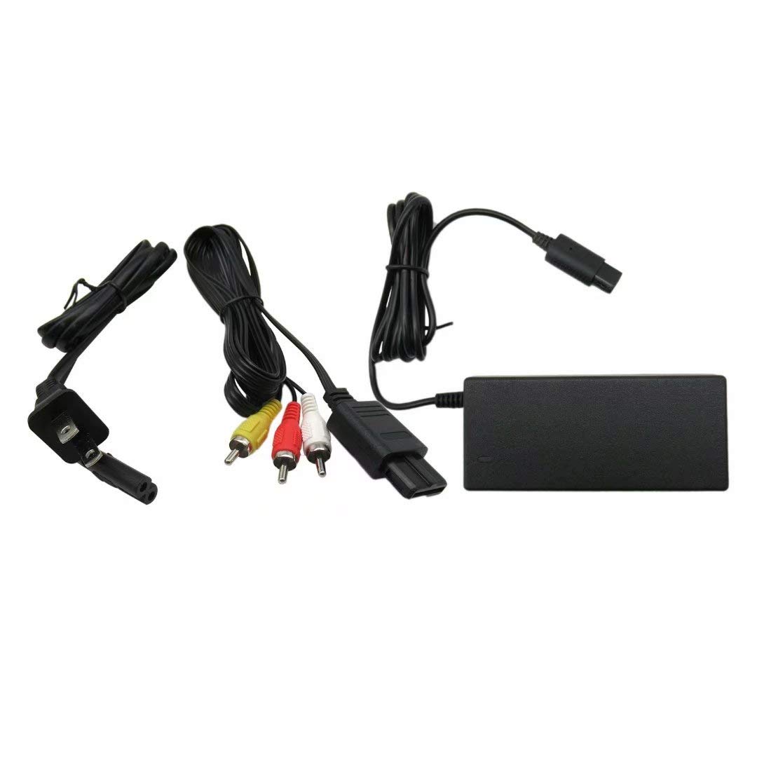 12V 3.25A AC Power Adapter & AV Cable for Nintendo Gamecube - Replacement Charger Set for Classic Gaming Consoles - Perfect for Home Entertainment and Retro Gaming Setup