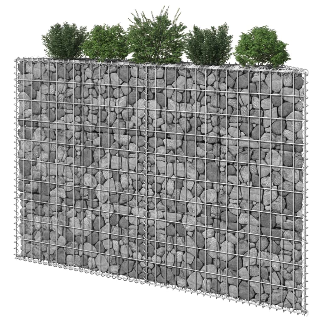 Galvanized Steel Gabion Raised Bed - Outdoor Trapezoid Stone Basket Wall for Driveway, Garden, and Landscaping | Durable Metal Planter Box for Patio, Yard, and Commercial Spaces