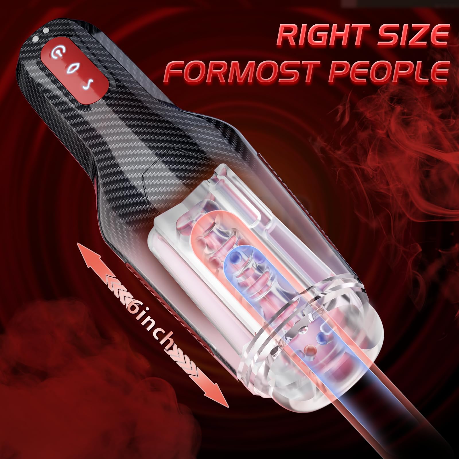 Upgraded Automatic Male Masturbator with Heating - 5 Suction & 10 Vibration Modes, Hands-Free Realistic Pocket Pussy Stroker for Men | 3D Textured Blowjob Sex Toy for Solo Pleasure & Couples Play