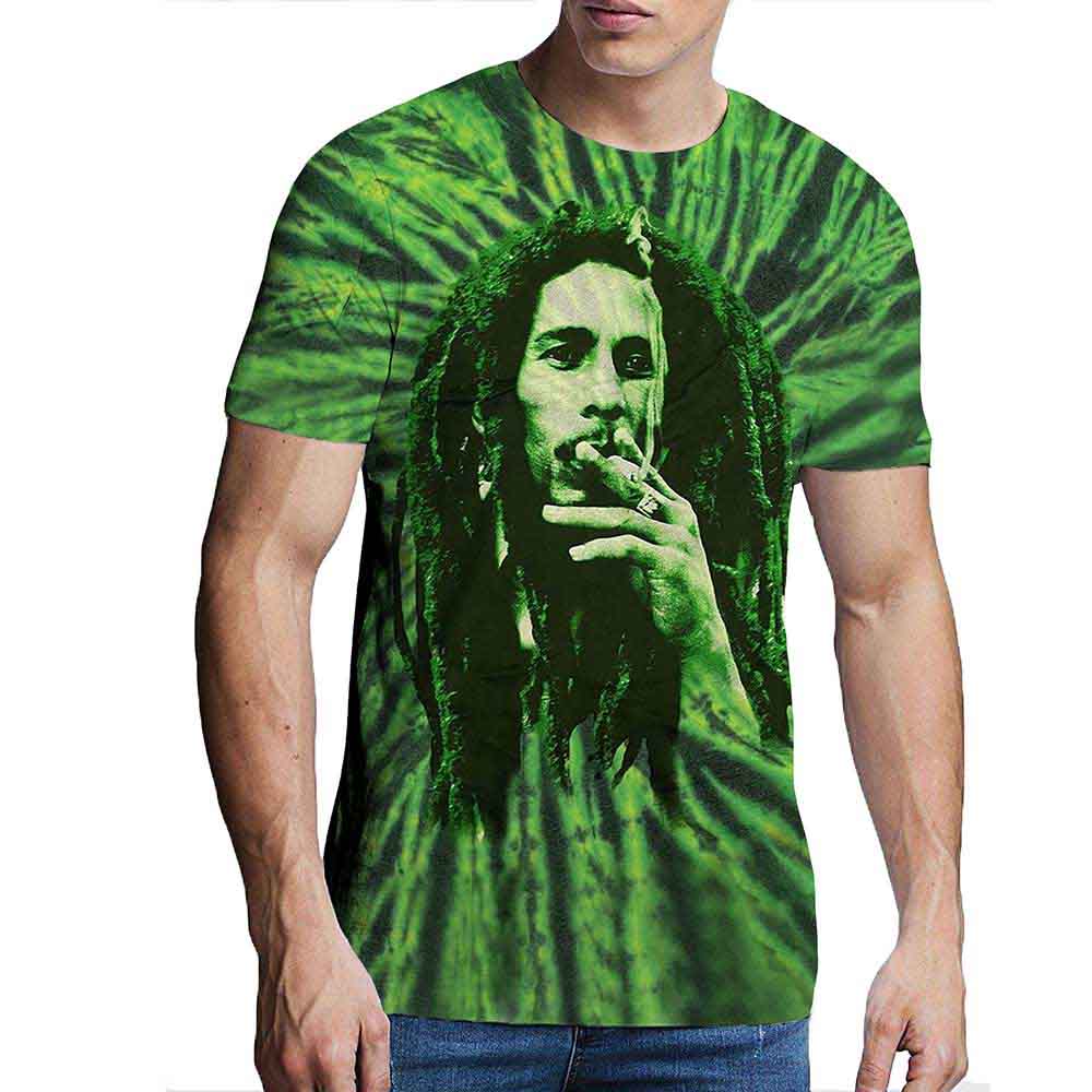 Bob Marley Unisex T-Shirt: Smoke Wash Collection | Reggae Music & 420 Lifestyle Apparel for Men & Women | Perfect for Concerts, Festivals & Casual Wear