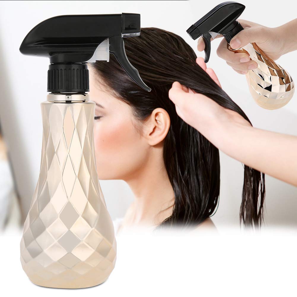 300ml Refillable Plastic Water Spray Bottle - Hairdressing & Plant Watering Sprayer for Salon, Barber & Home Use (Gold) | Perfect for Hair Styling, Gardening & DIY Projects