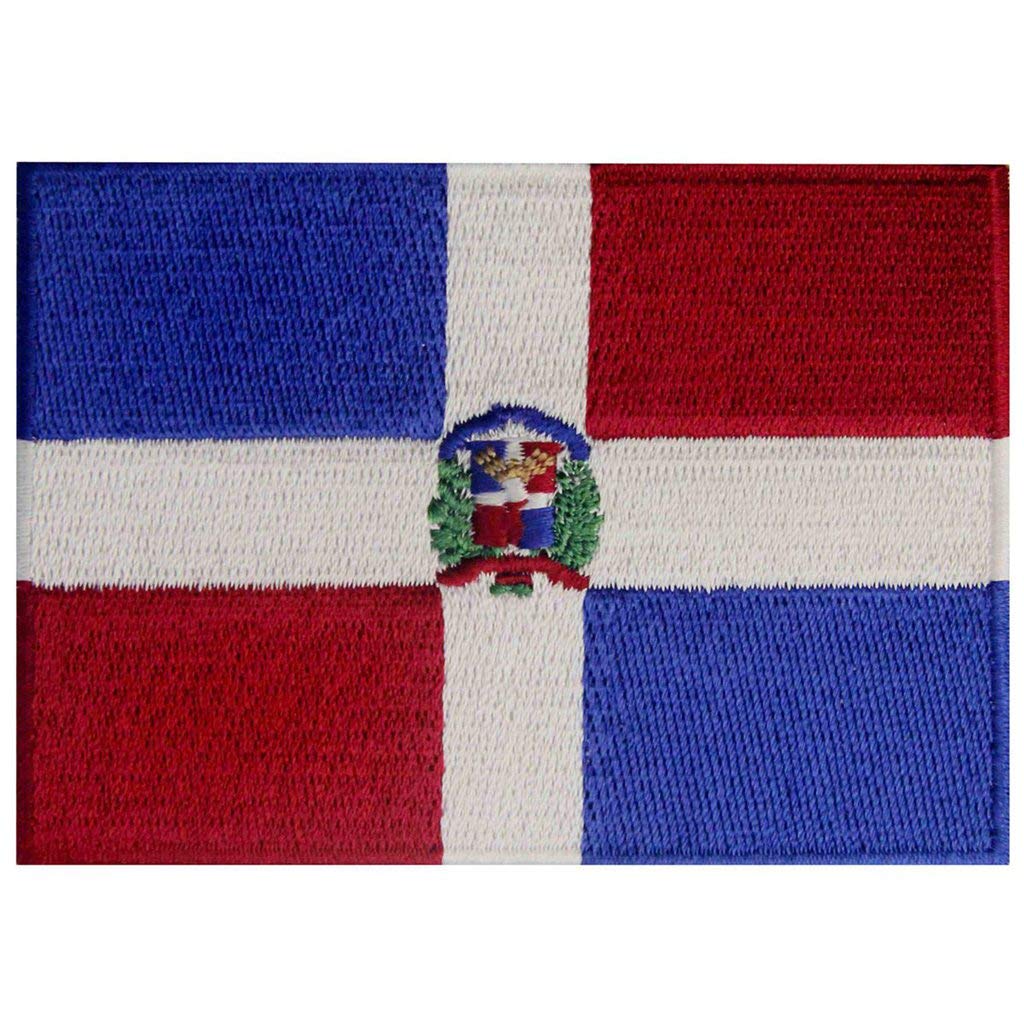 Dominican Republic Flag Patch - Embroidered Iron On & Sew On National Emblem for Caribbean Pride | Perfect for Backpacks, Jackets, Hats & DIY Crafts