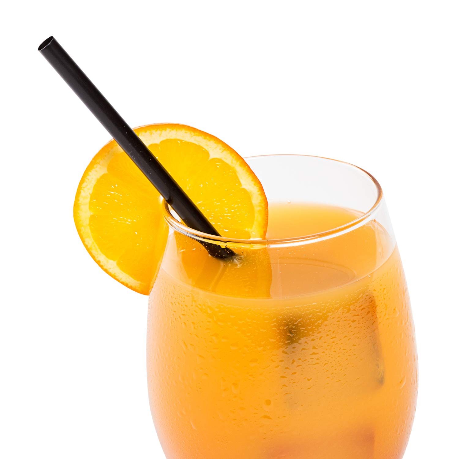 AmerCare 7.75 Inch Giant Paper Wrapped Black Straws - Bulk Pack of 7200 Eco-Friendly Drinking Straws for Parties, Restaurants & Smoothie Shops