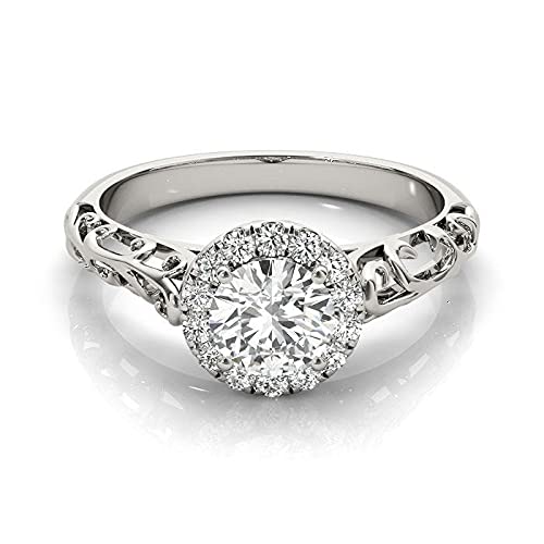 Molioaki Halo Moissanite Engagement Rings for Women - 10K/14K/18K Gold & Platinum Plated Silver - 6 Elegant Styles | Perfect for Proposals, Anniversaries & Special Occasions