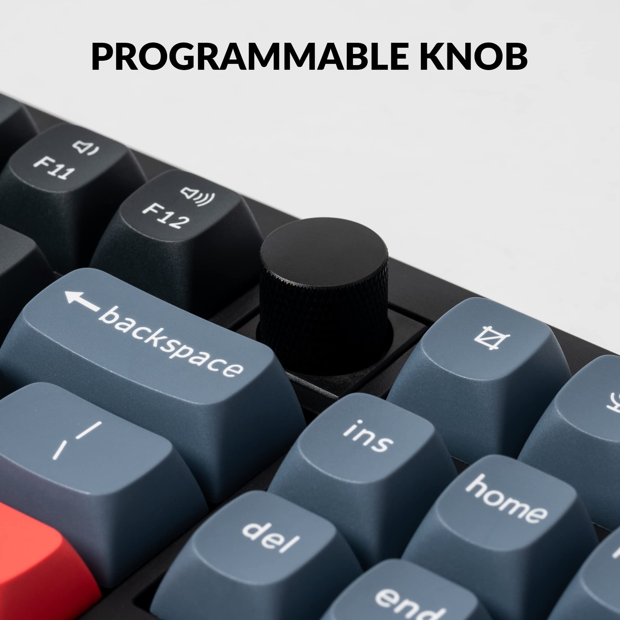 Keychron V3 Wired Custom Mechanical Keyboard with Knob - TKL Layout, QMK/VIA Programmable, Hot-Swappable K Pro Brown Switches, Compatible with Mac/Windows/Linux - Carbon Black (Non-Transparent) | Perfect for Gaming, Coding & Office Work