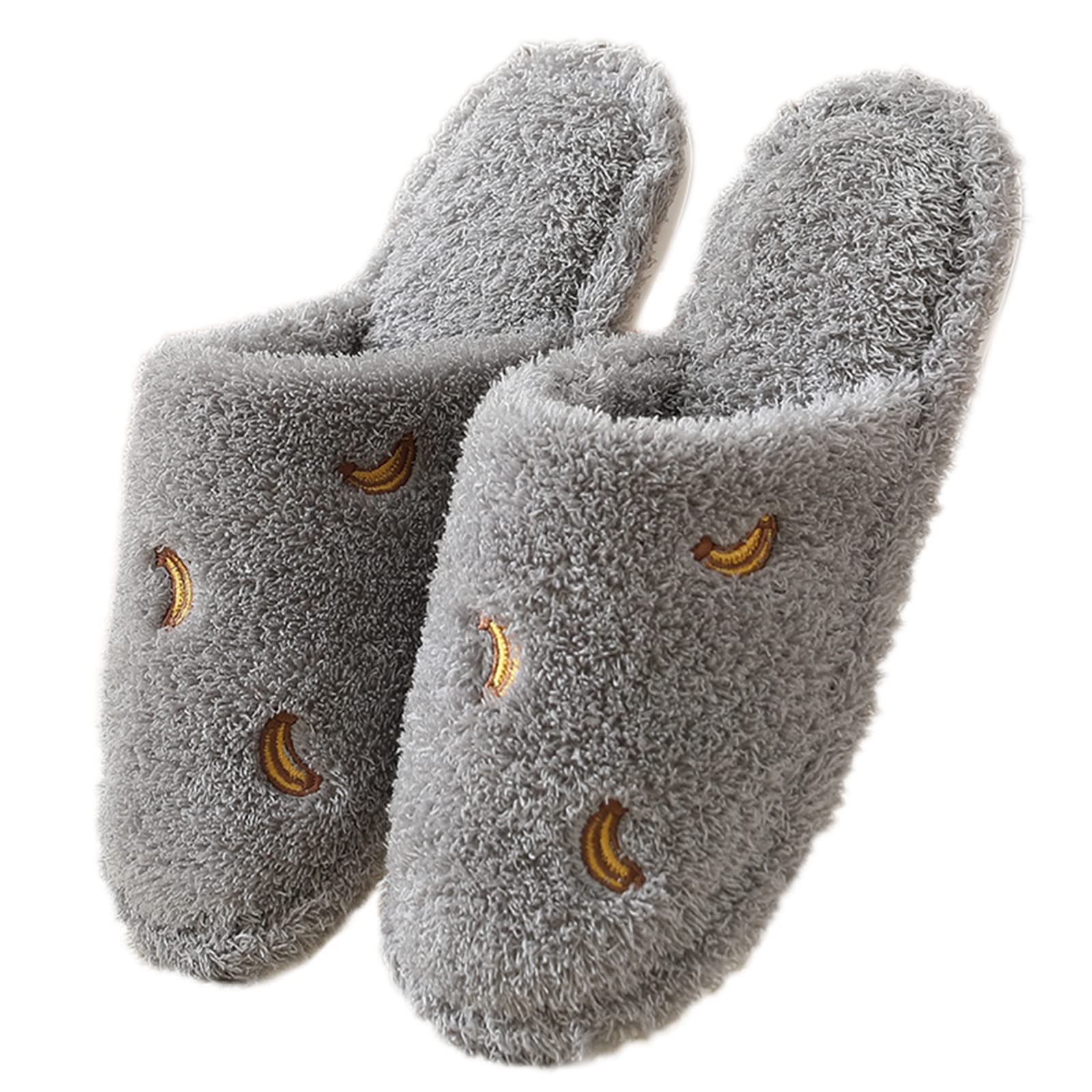 Cozy Non-Slip Cotton House Slippers for Women & Men - Warm Winter Indoor/Outdoor Home Shoes with Anti-Slip Sole - Perfect for Lounge, Bedroom, Kitchen and Cold Weather Comfort