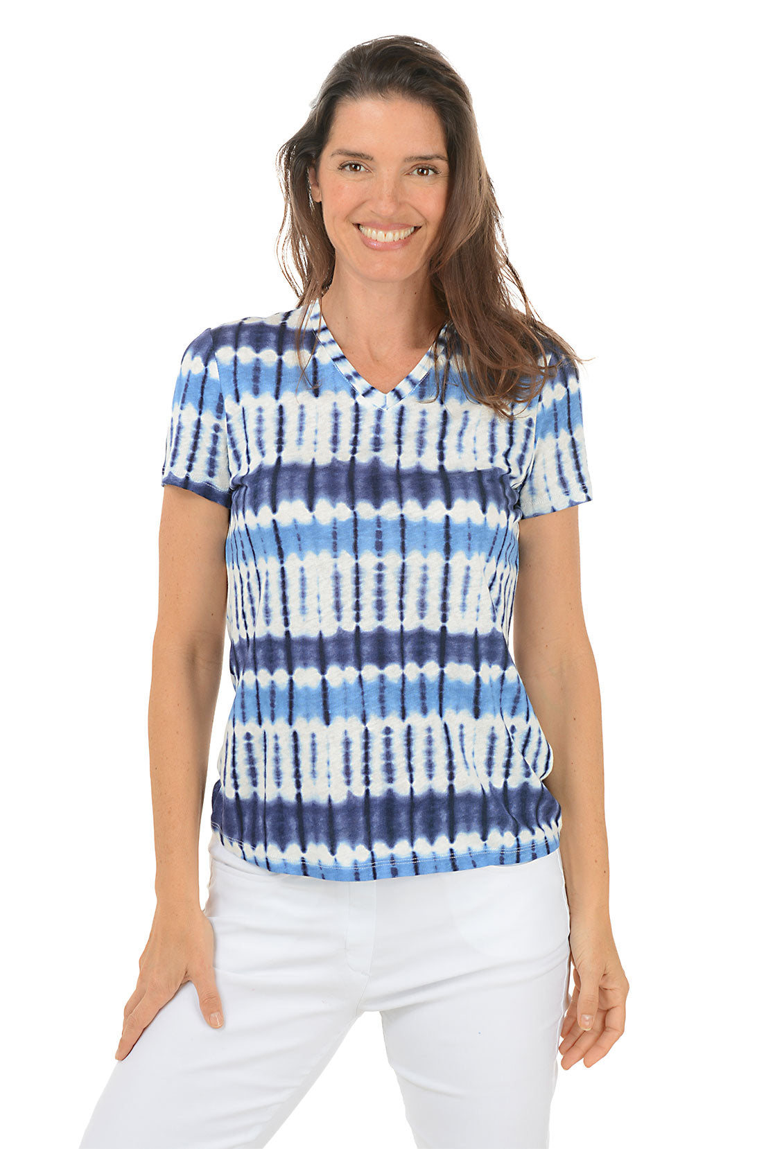Stylish Tie Dye Linen Blend T-Shirt for Women | Soft & Breathable Summer Top | Perfect for Casual Wear, Beach Outings & Music Festivals